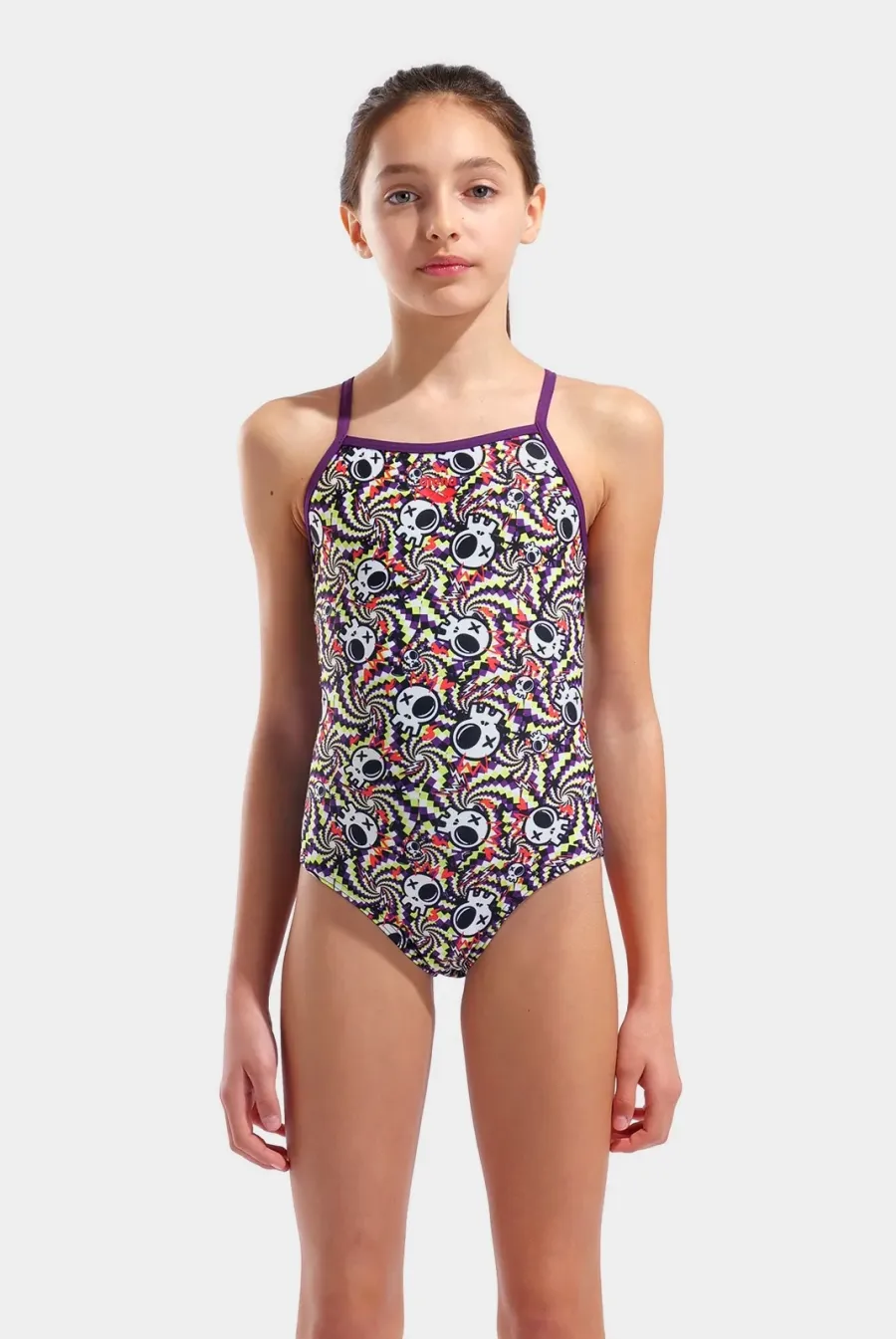 Купальник Arena Fun Skulls Swimsuit Lightdrop 010284-590