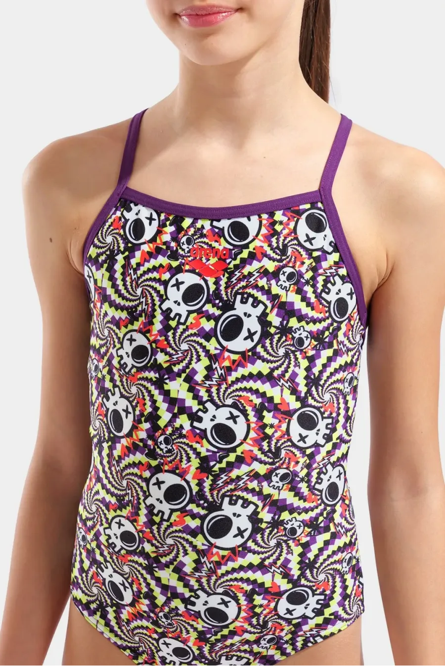 Купальник Arena Fun Skulls Swimsuit Lightdrop 010284-590
