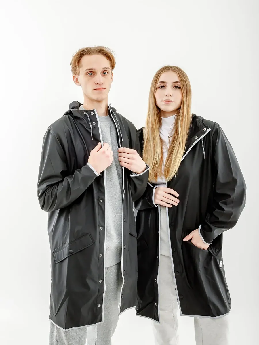 Куртка Rains Long 1202-BLACKREFLECTIVE
