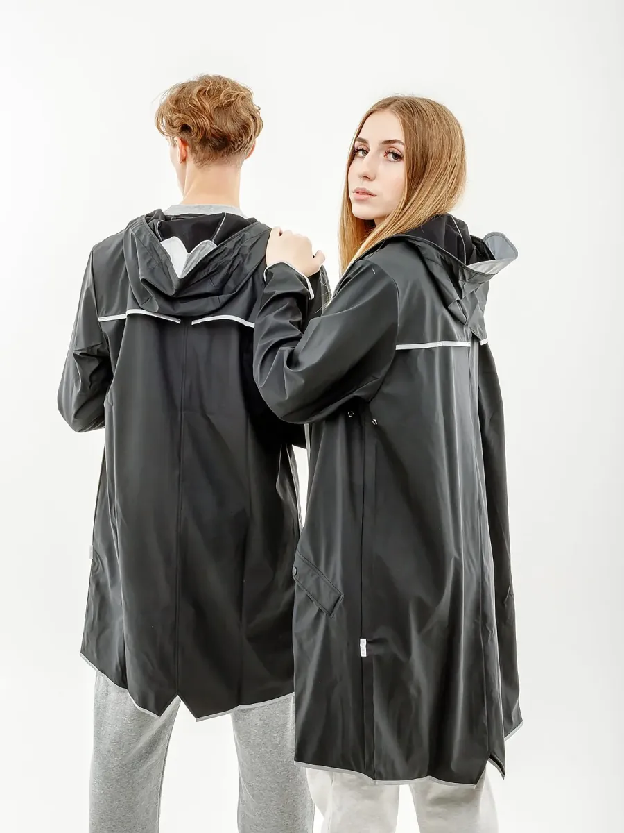 Куртка Rains Long 1202-BLACKREFLECTIVE