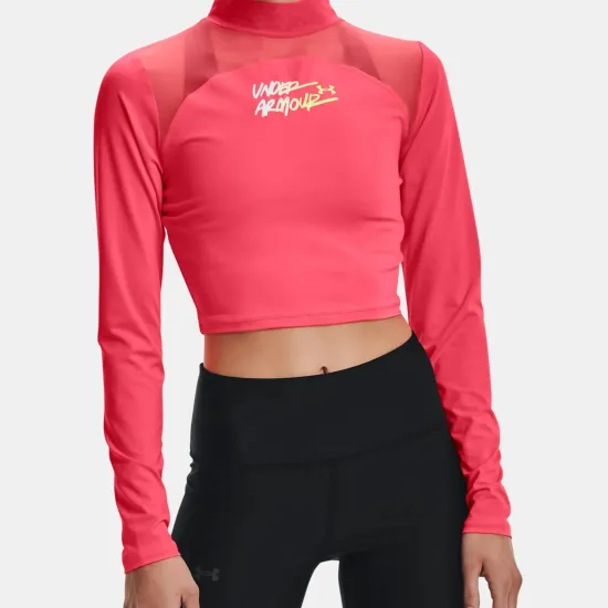 Лонгслів Under Armour HG Q3 Crop Mockneck 1365760-819