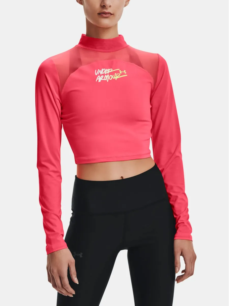 Лонгслів Under Armour HG Q3 Crop Mockneck 1365760-819