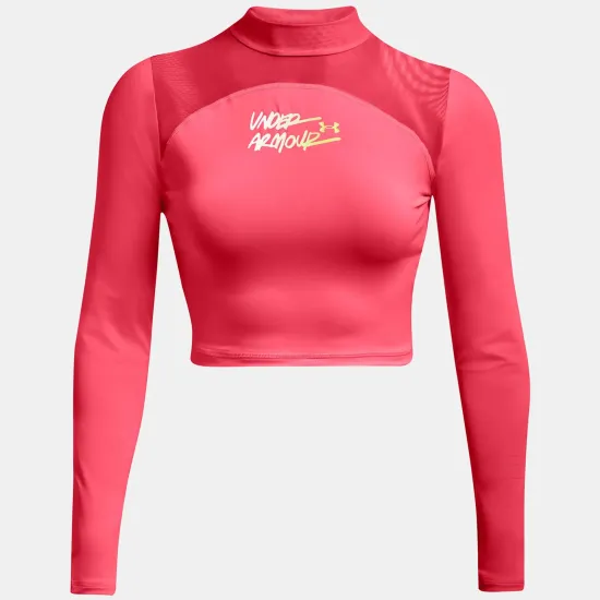 Лонгслів Under Armour HG Q3 Crop Mockneck 1365760-819