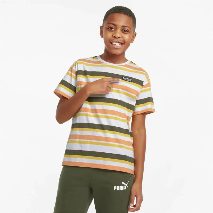 Футболка Puma Alpha Striped Tee Youth 847293-02