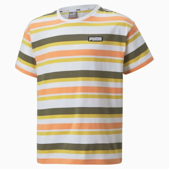 Футболка Puma Alpha Striped Tee Youth 847293-02