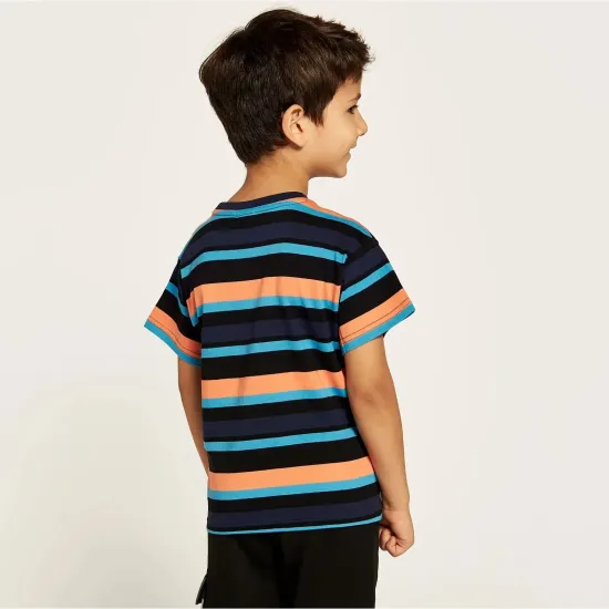 Футболка Puma Alpha Striped Tee Youth 847293-06
