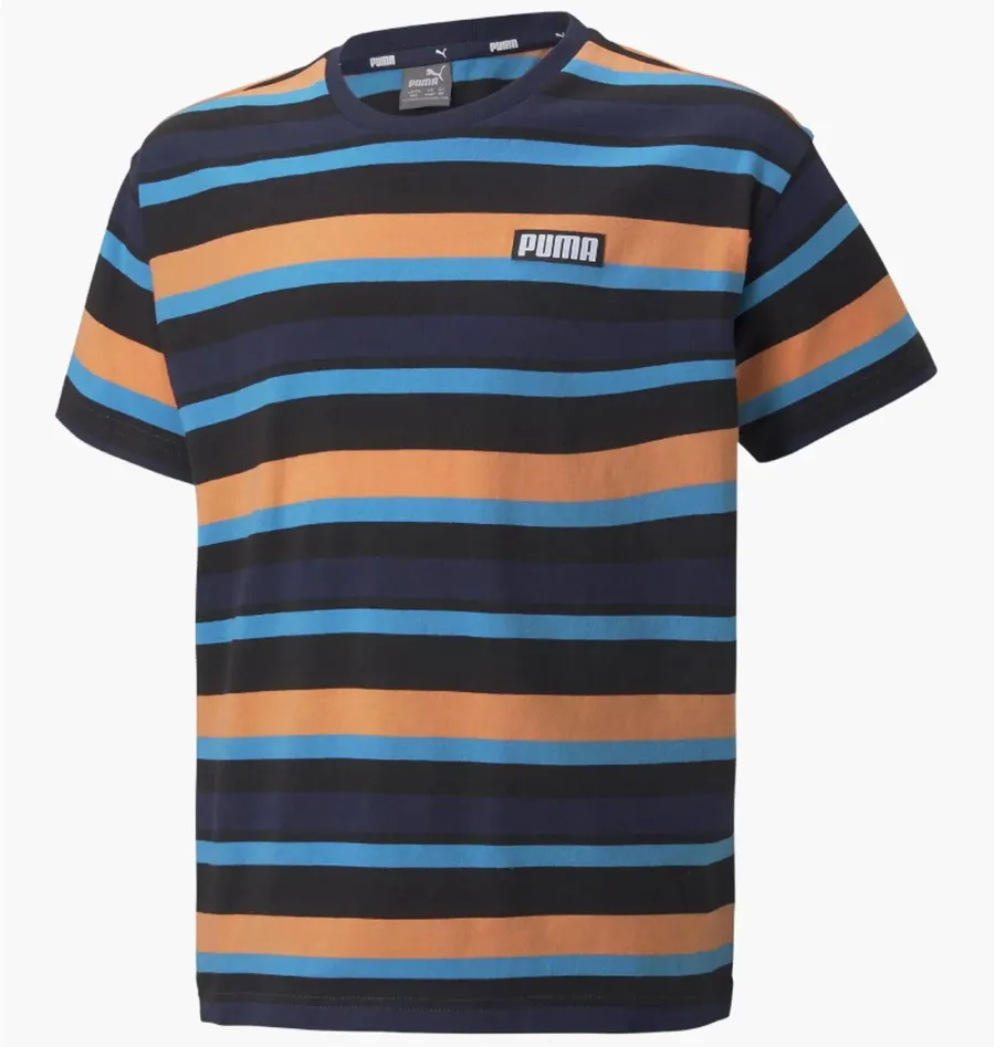 Футболка Puma Alpha Striped Tee Youth 847293-06