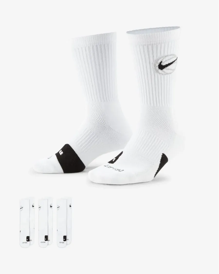 Шкарпетки Nike Crew Everyday Basketball 3-Pack DA2123-100