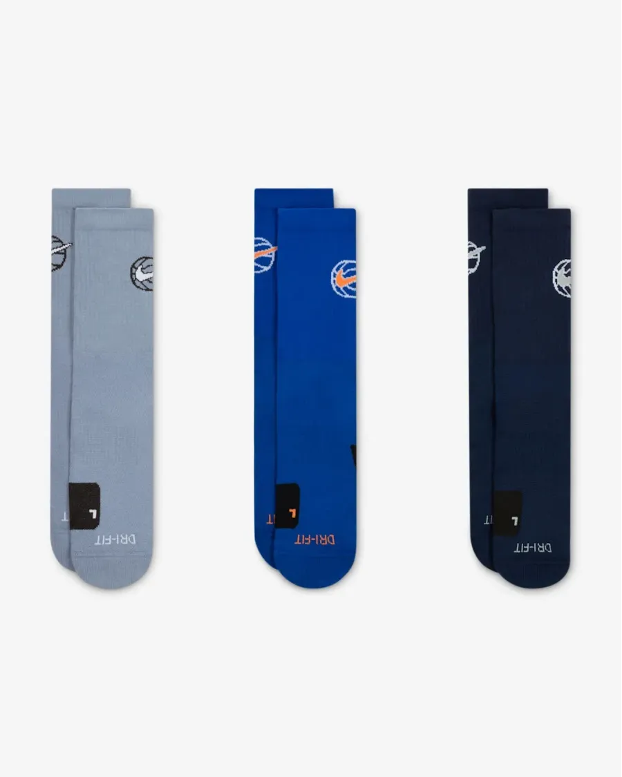 Шкарпетки Nike Crew Everyday Basketball 3-Pack DA2123-911