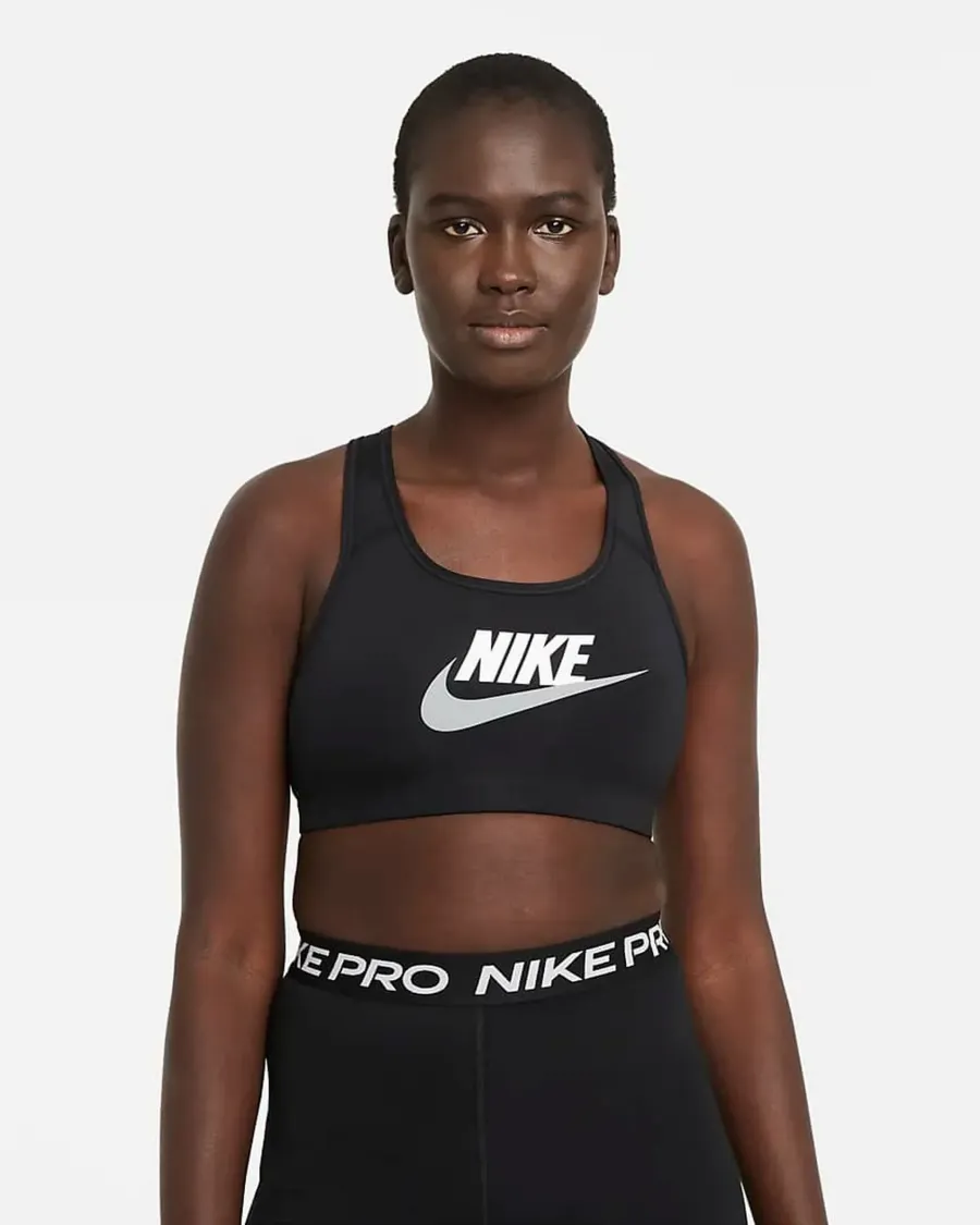 Топ Nike Swoosh Medium-Support Graphic Sports DM0579-010