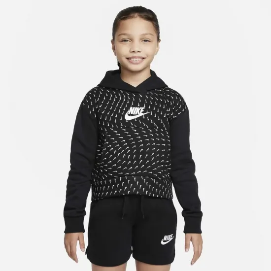 Толстовка Nike Sportswear Printed Fleece Hoodie Youth DM8231-010