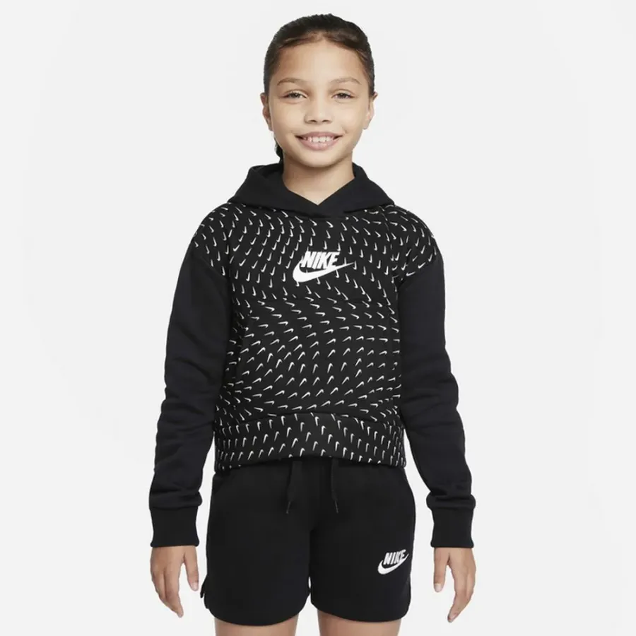Толстовка Nike Sportswear Printed Fleece Hoodie Youth DM8231-010