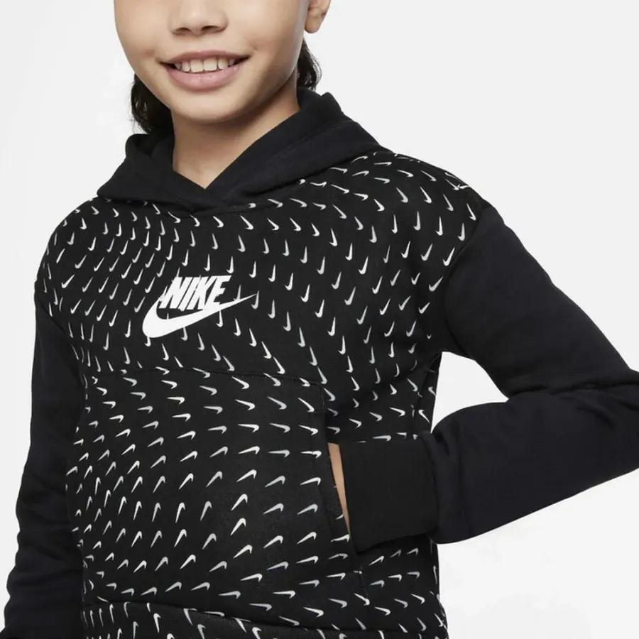 Толстовка Nike Sportswear Printed Fleece Hoodie Youth DM8231-010