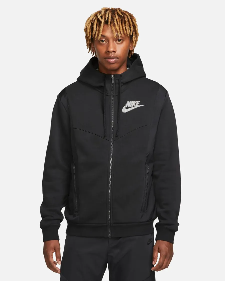 Кофта Nike Sportswear Hybrid Full-Zip Fleece DO7228-010