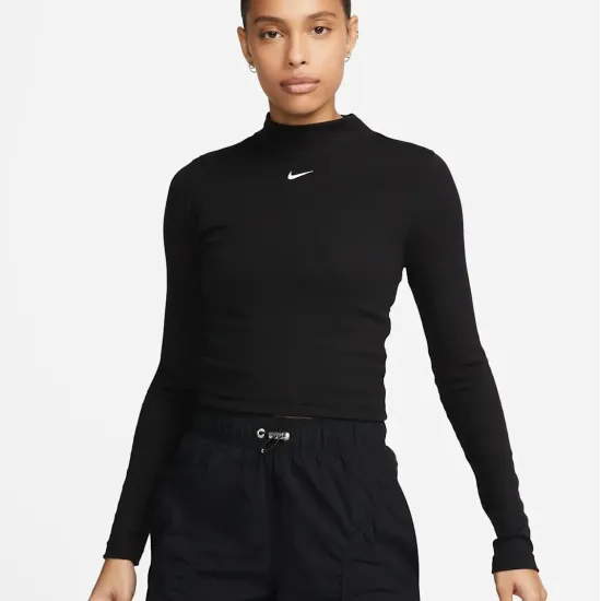 Лонгслів Nike Sportswear Essential Ribbed Mock-Neck DV7880-010