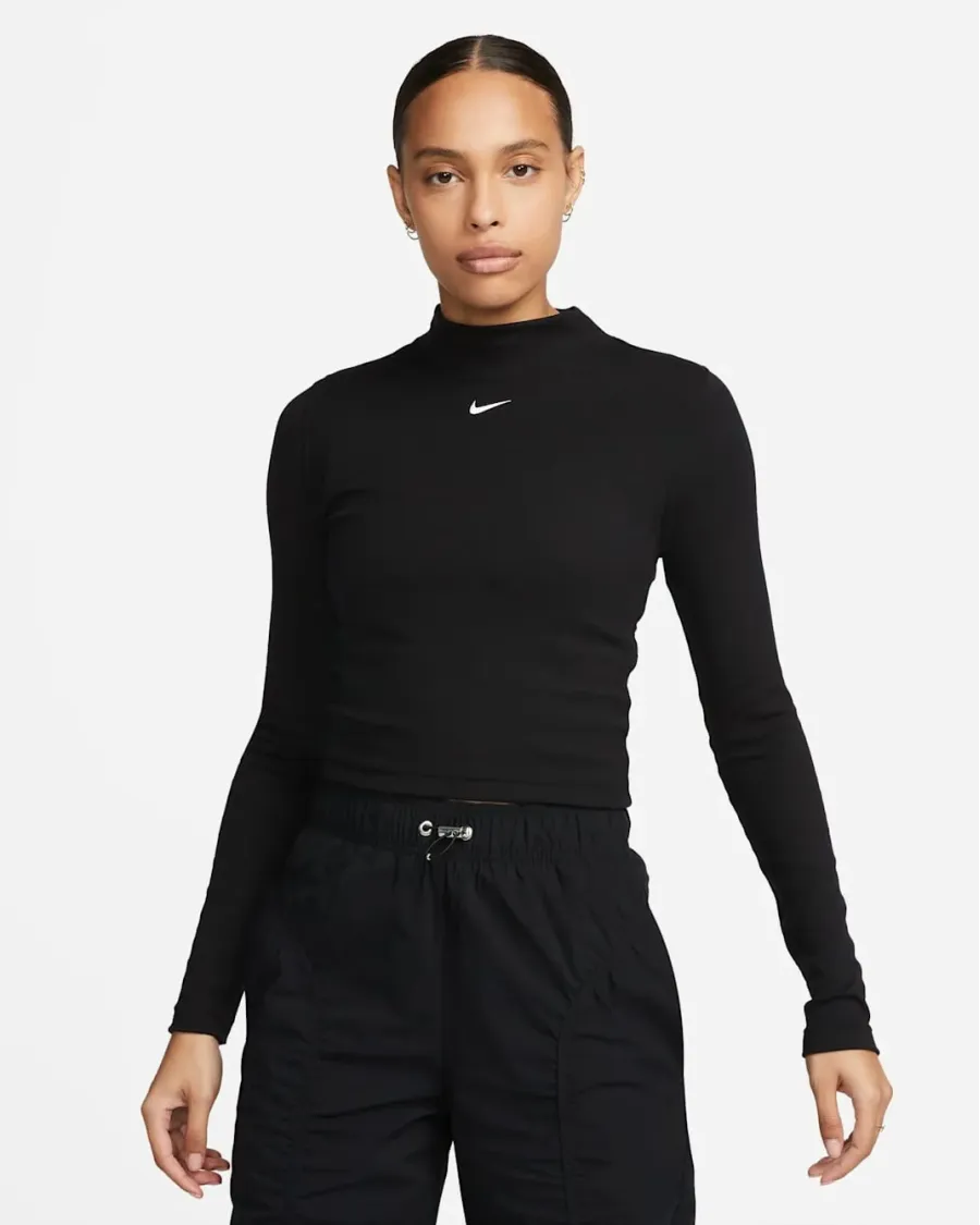 Лонгслів Nike Sportswear Essential Ribbed Mock-Neck DV7880-010