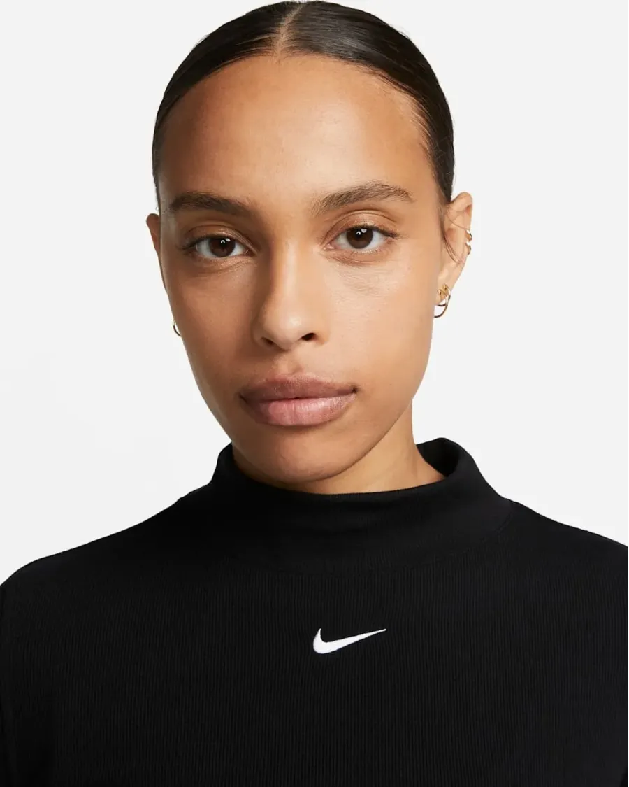 Лонгслів Nike Sportswear Essential Ribbed Mock-Neck DV7880-010