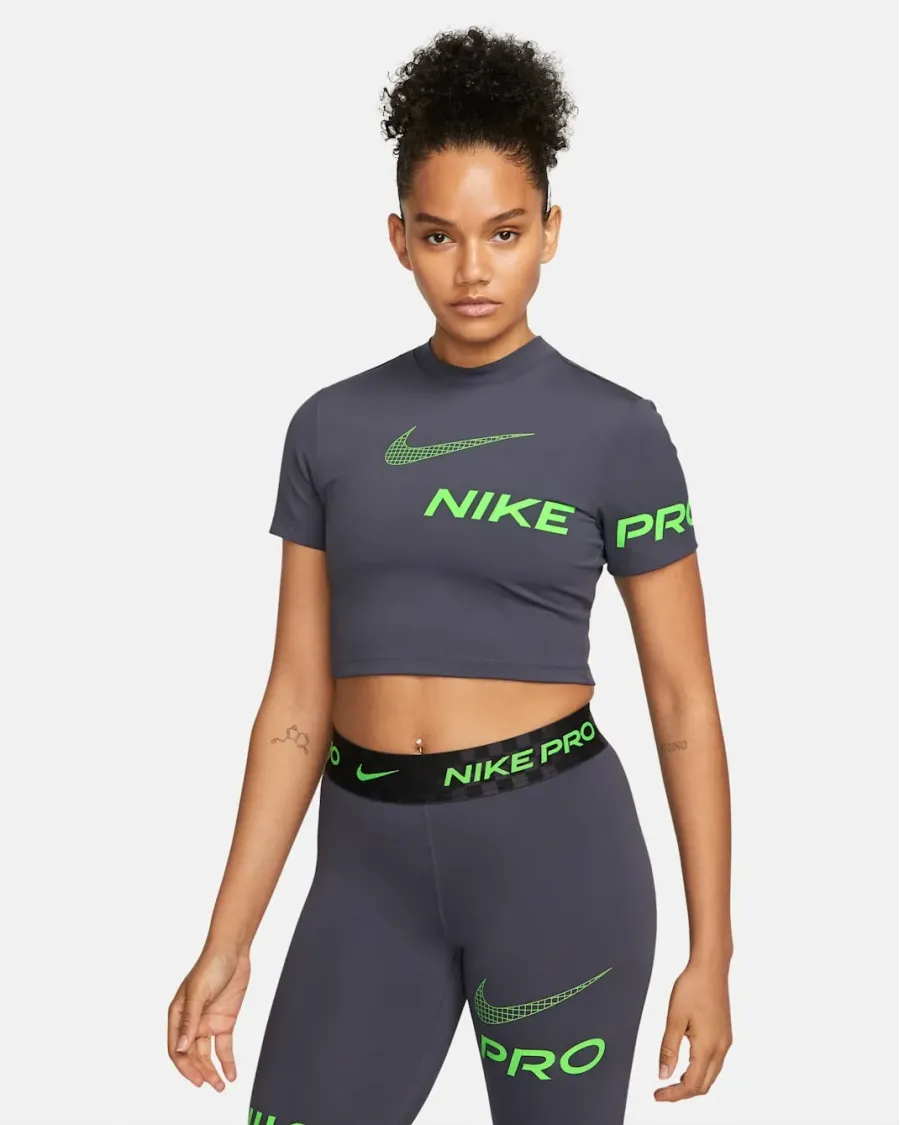 Топ Nike Pro Dri-Fit Cropped Graphic DX0078-015