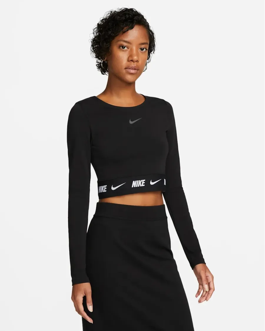 Лонгслів Nike Sportswear Crop Tape LS Top DX2315-010