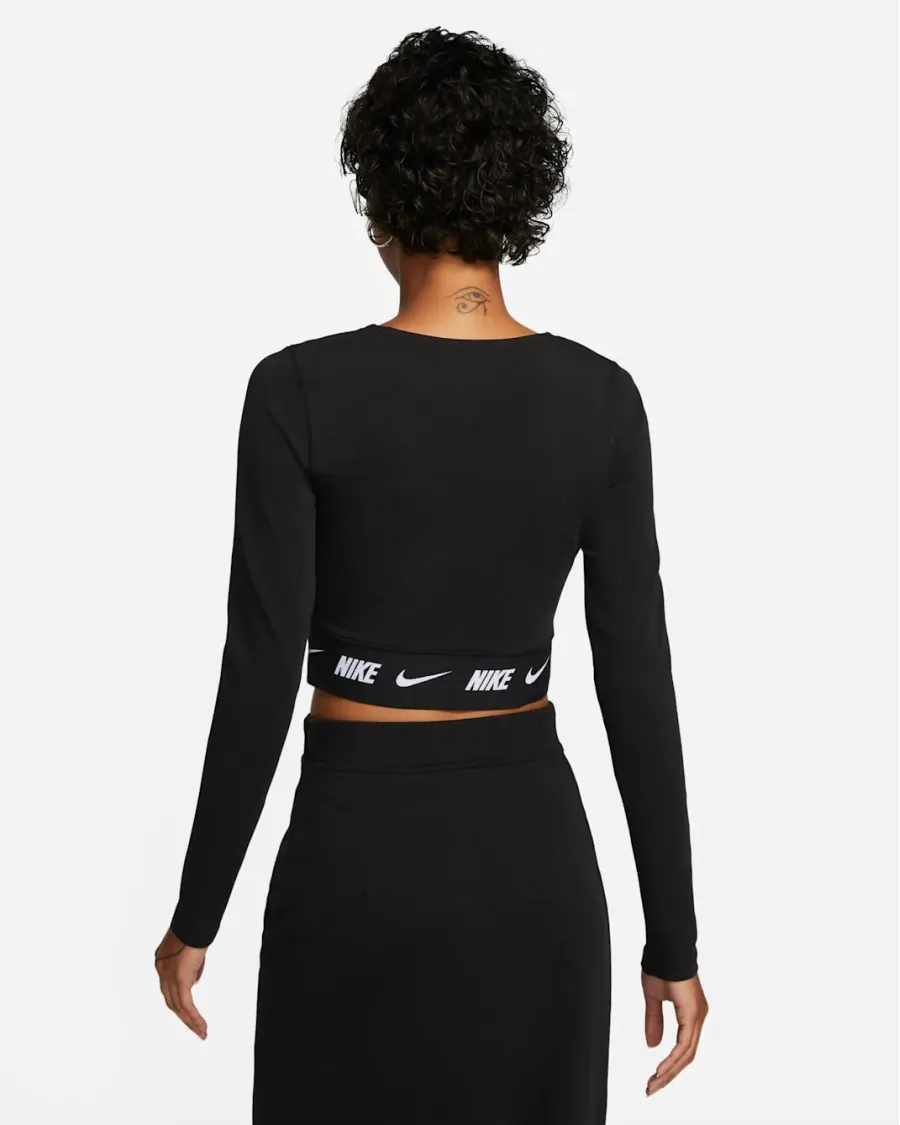 Лонгслів Nike Sportswear Crop Tape LS Top DX2315-010