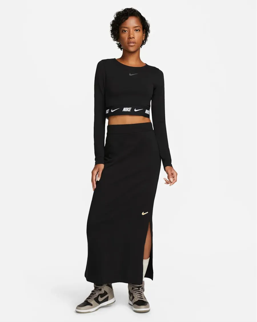 Лонгслів Nike Sportswear Crop Tape LS Top DX2315-010