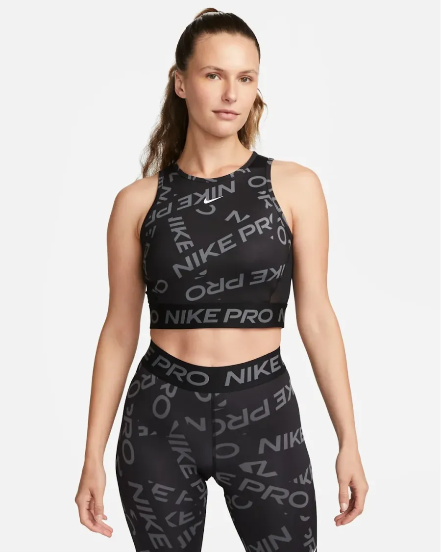 Топ Nike Pro Dri-FIT Crop Printed Tank Top FB5500-010