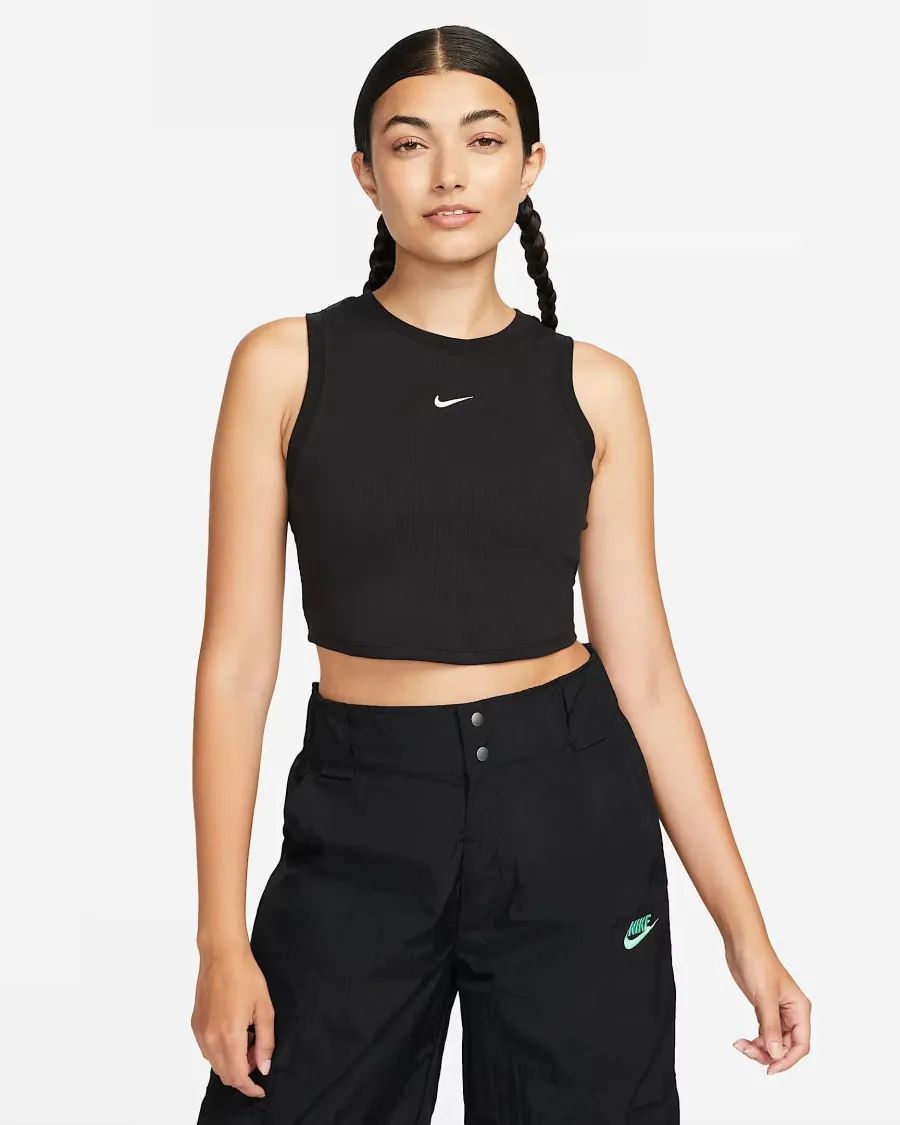 Майка Nike Sportswear Chill Knit Tight Cropped Mini-Rib FB8279-010
