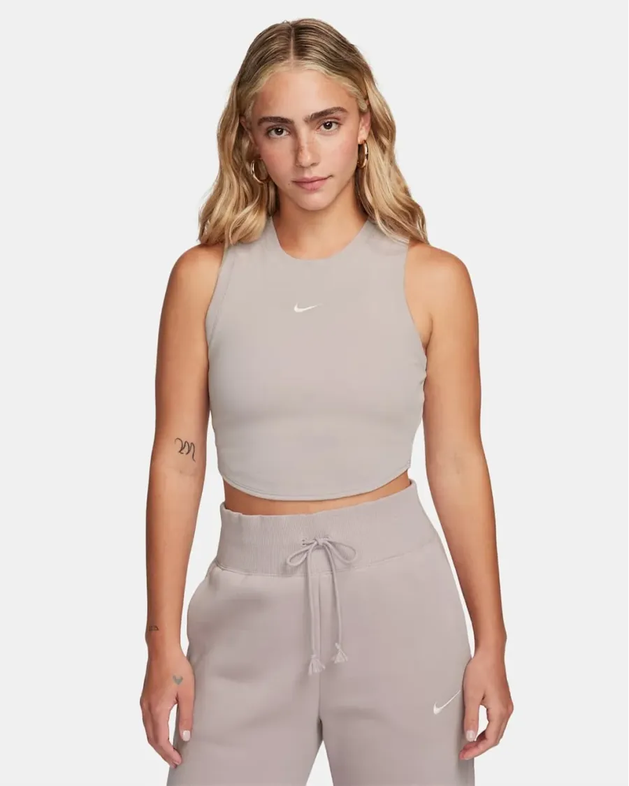Майка Nike Sportswear Chill Knit Tight Cropped Mini-Rib FB8279-019