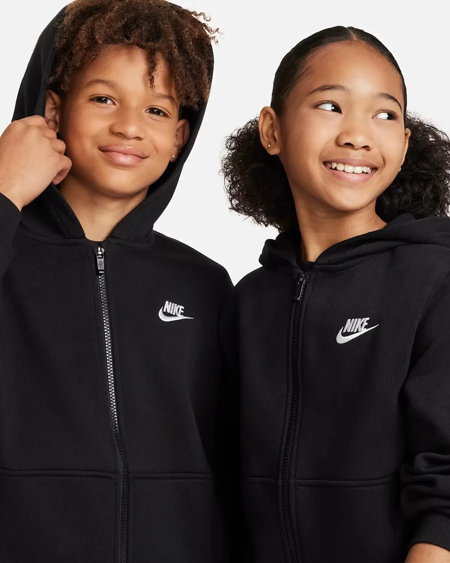 Толстовка Nike Sportswear Club Fleece Full-Zip Hoodie Youth FD3004-010