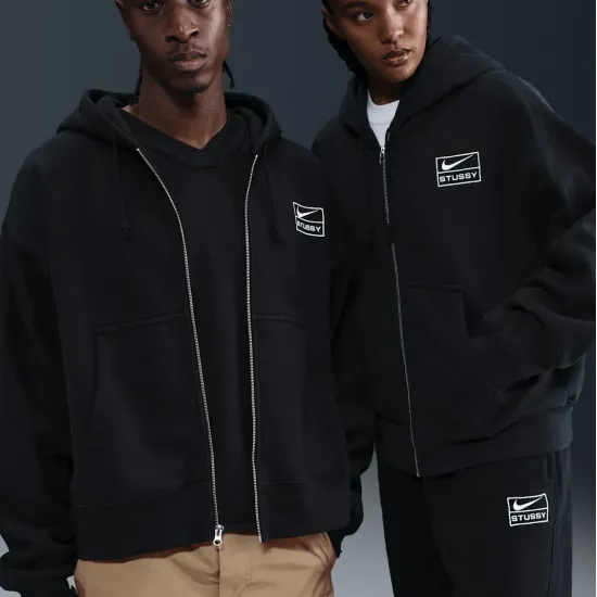 Кофта Nike x Stüssy Zip Fleece Hoodie FJ9175-010