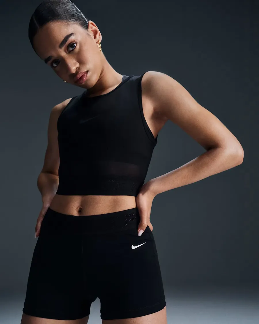 Шорти Nike Pro Mid-Rise Mesh-Paneled FN3336-010