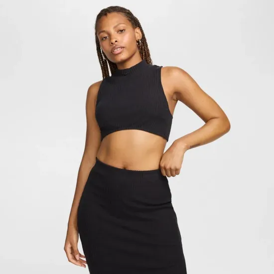 Топ Nike Sportswear Chill Knit Tight Mock-Neck Cropped FN3677-010