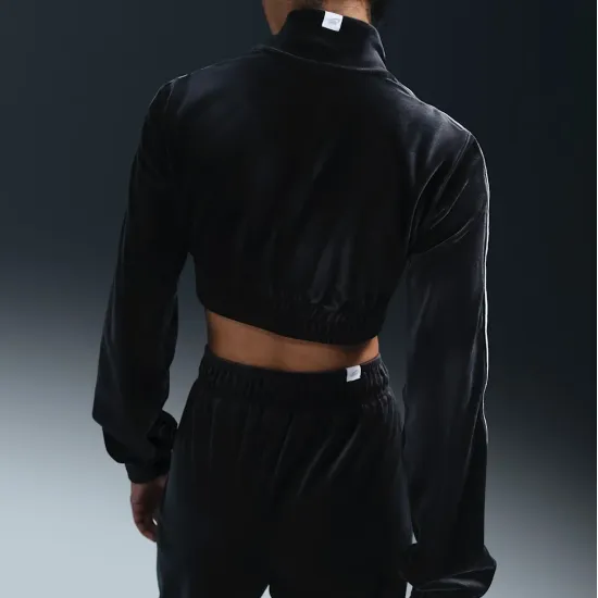 Кофта Nike Sportswear Collection Cropped Velour Full-Zip Top FZ3679-010