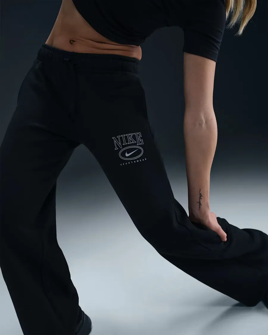 Штани Nike Sportswear Club Fleece Mid-Rise Wide-Leg Graphic HJ0869-010