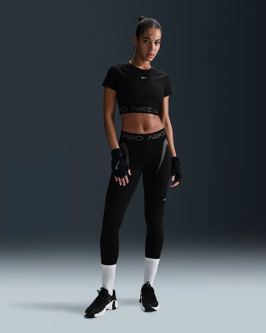 Топ Nike Pro Dri-FIT Short-Sleeve Cropped Graphic HM6369-010