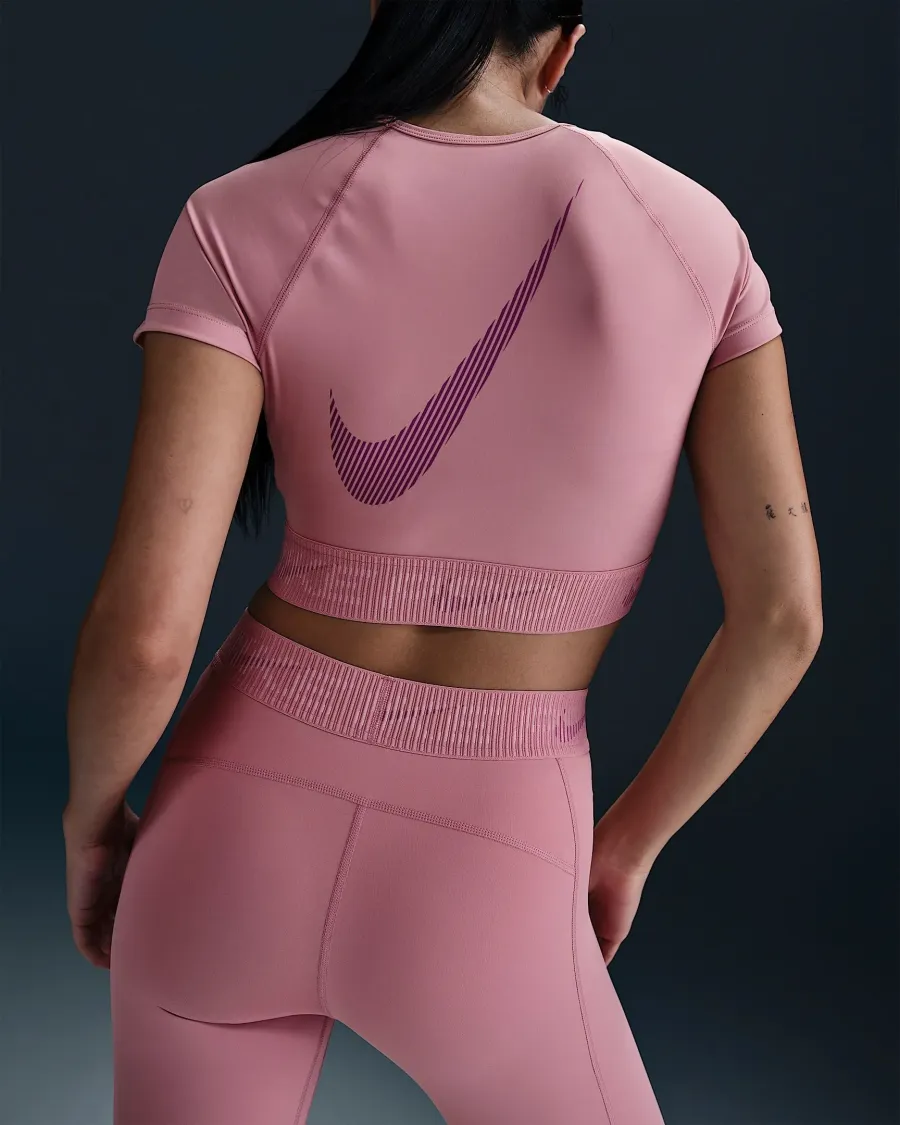 Топ Nike Pro Dri-FIT Short-Sleeve Cropped Graphic HM6369-699