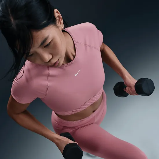 Топ Nike Pro Dri-FIT Short-Sleeve Cropped Graphic HM6369-699