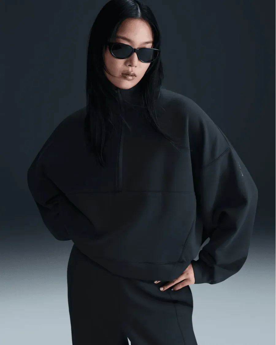 Толстовка Nike 24.7 ImpossiblySoft Dri-FIT Oversized 1/2-Zip Top HQ8188-010