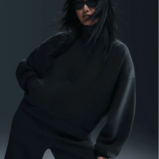 Толстовка Nike 24.7 ImpossiblySoft Dri-FIT Oversized 1/2-Zip Top HQ8188-010