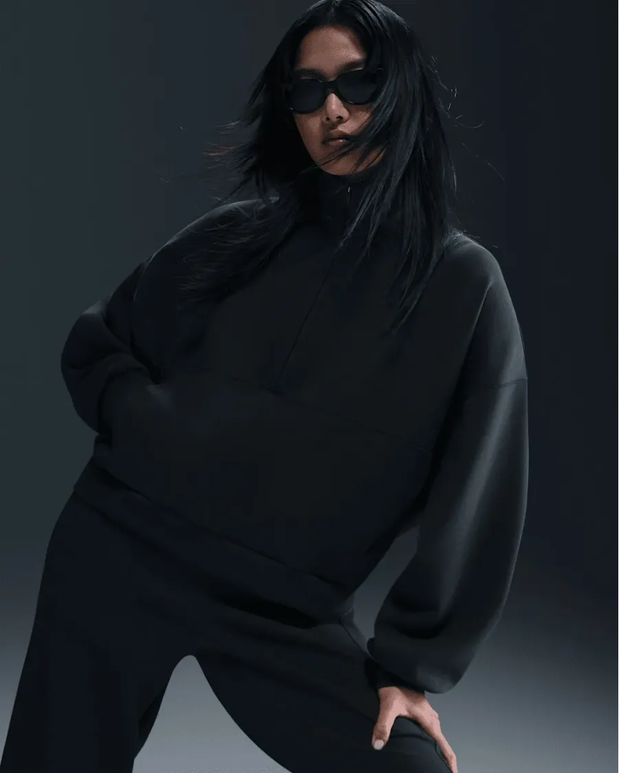 Толстовка Nike 24.7 ImpossiblySoft Dri-FIT Oversized 1/2-Zip Top HQ8188-010