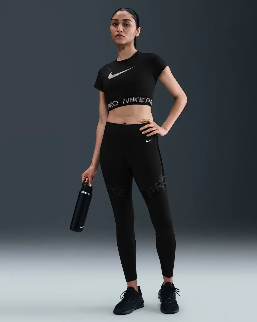 Топ Nike Pro Dri‑FIT Short‑Sleeve Cropped Graphic HV3673-010