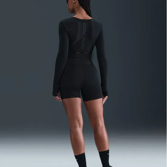 Лонгслів Nike Pro Dri-FIT Cropped Shine HV9992-010