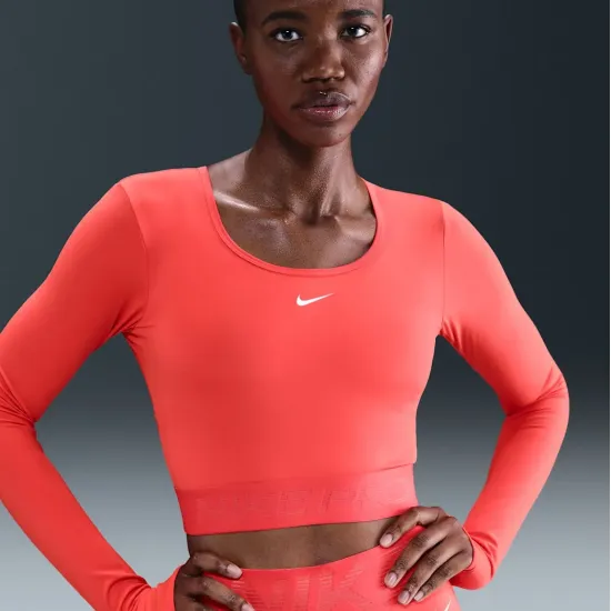 Лонгслів Nike Pro Dri-FIT Cropped Shine HV9992-633