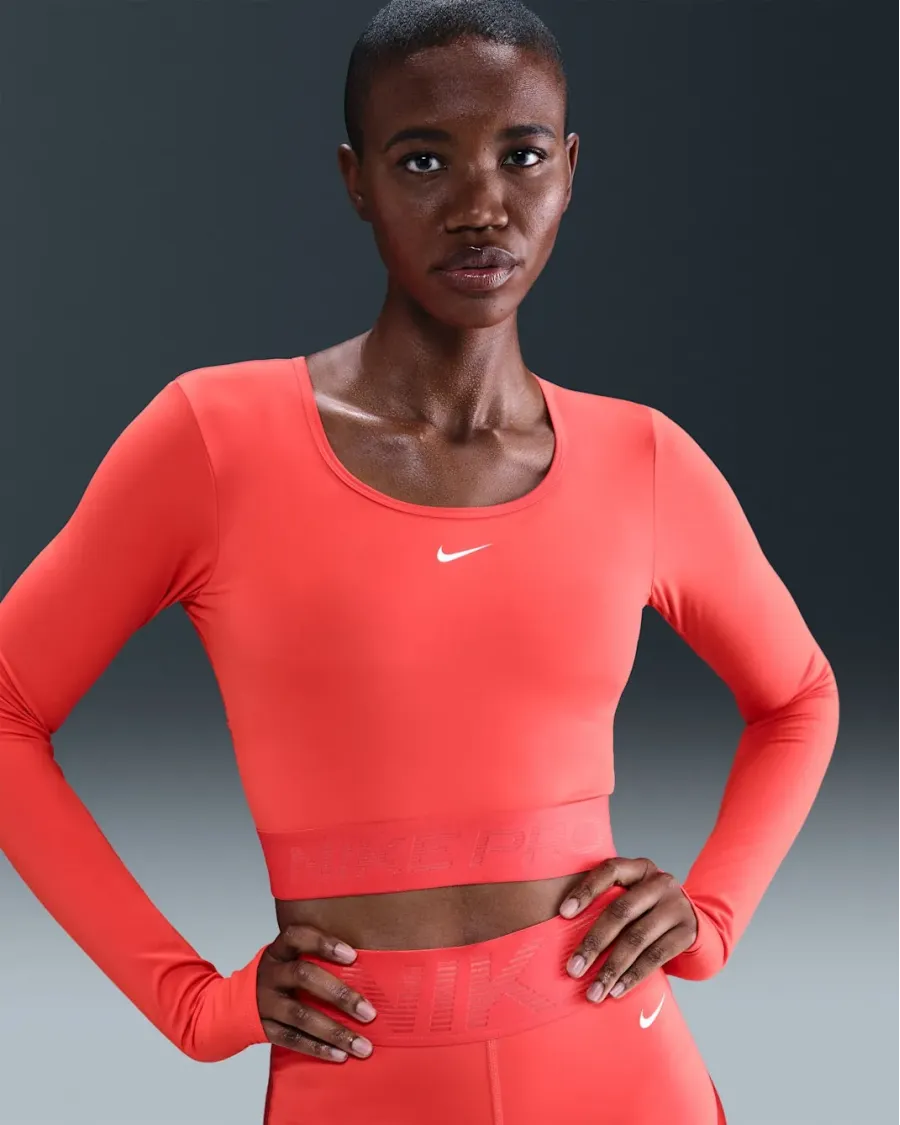 Лонгслів Nike Pro Dri-FIT Cropped Shine HV9992-633