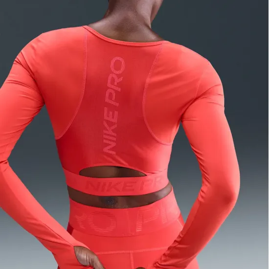 Лонгслів Nike Pro Dri-FIT Cropped Shine HV9992-633