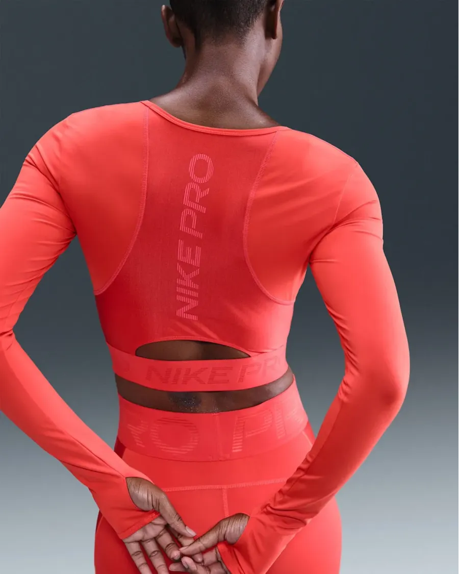 Лонгслів Nike Pro Dri-FIT Cropped Shine HV9992-633