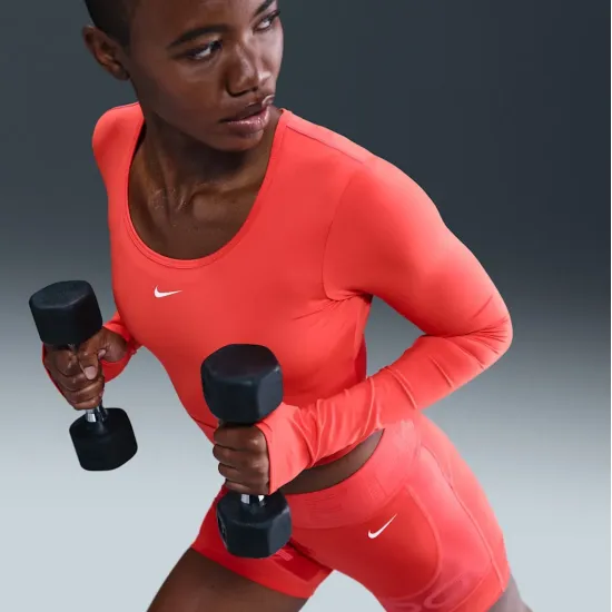 Лонгслів Nike Pro Dri-FIT Cropped Shine HV9992-633