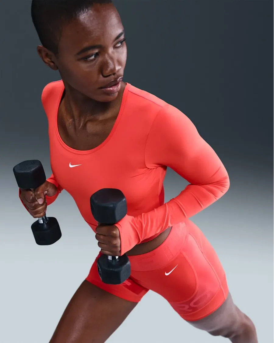 Лонгслів Nike Pro Dri-FIT Cropped Shine HV9992-633