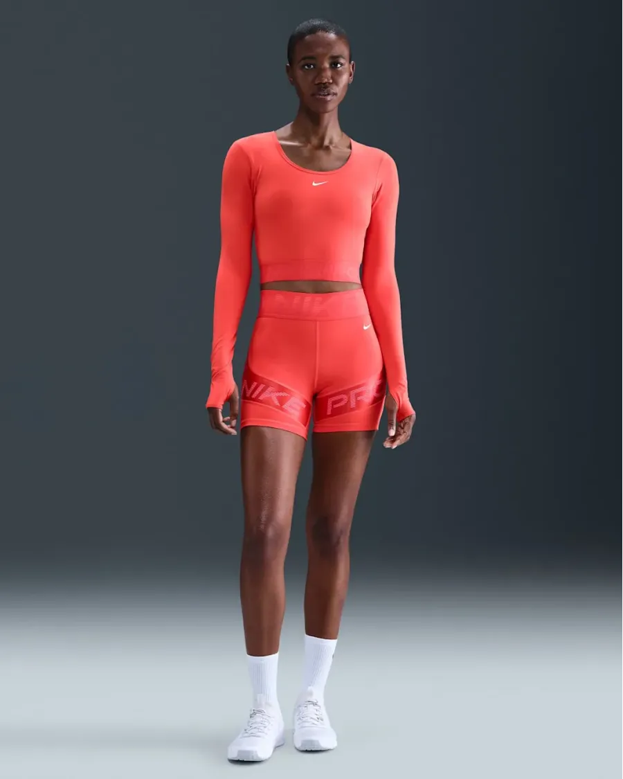 Лонгслів Nike Pro Dri-FIT Cropped Shine HV9992-633