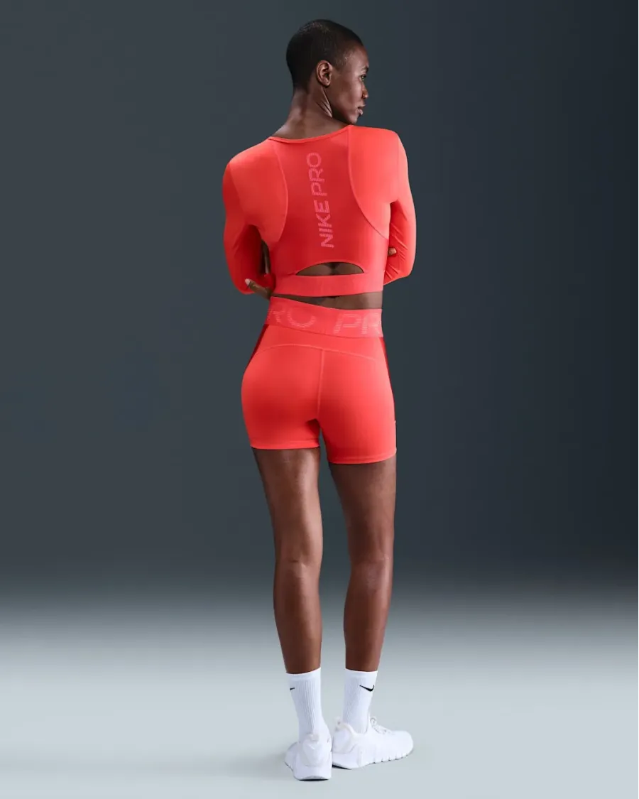 Лонгслів Nike Pro Dri-FIT Cropped Shine HV9992-633